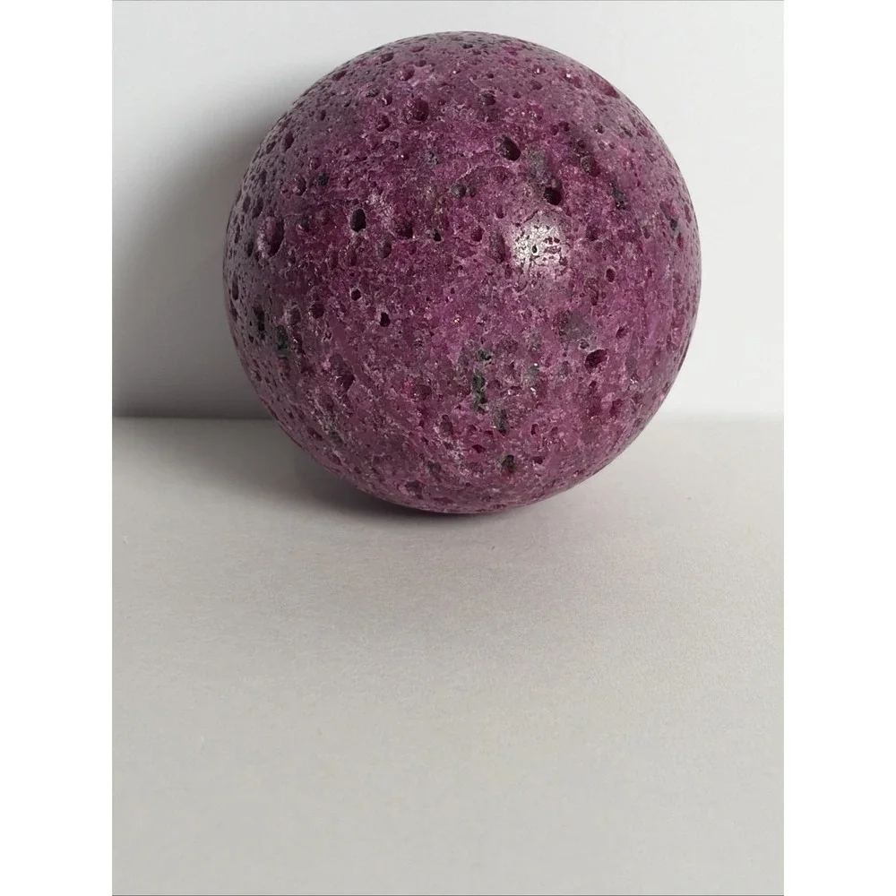 Honeycomb Ruby Sphere Rock Stone UV Reactive Glows 7